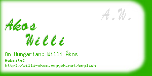 akos willi business card